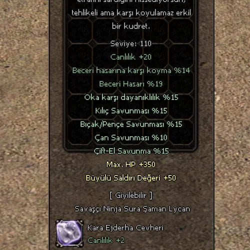  +8 KARA EJDER KÜPESİ